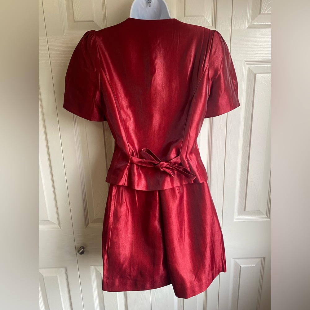 NEW Reformation Mika Satin Set - Sangria Size 4 - Picture 8 of 13